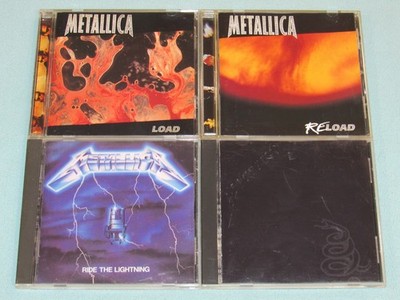 4 CD Lot: METALLICA Albums - RIDE THE LIGHTNING, METALLICA (BLACK), LOAD, RELOAD