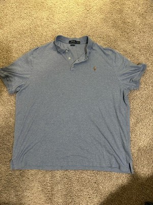 Ralph Lauren Embroidered Blue Polo Shirt Colored Loft Size XXL