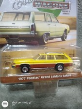 1977 Pontiac Grand LeMans Station Wagon Safari Goldenrod Woodgrain Greenlight