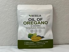 Resilia Oil of Oregano 6000mg with Black Seed Oil Softgels 60 Capsules 1xPk