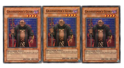 Yugioh- 3X Gravekeeper's Guard - Common - Unlimited - PGD-061 - Light Play