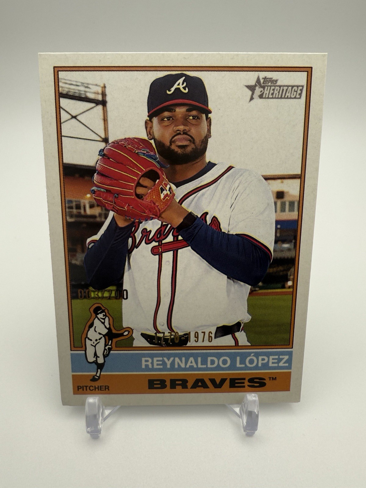 2025 Topps Heritage Reynaldo Lopez - Bicentennial /200 - Atlanta Braves