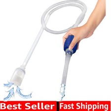 Aquarium Fish Tank Gravel Cleaner Vacuum, Siphon Pump Aquarium Water Changer,...