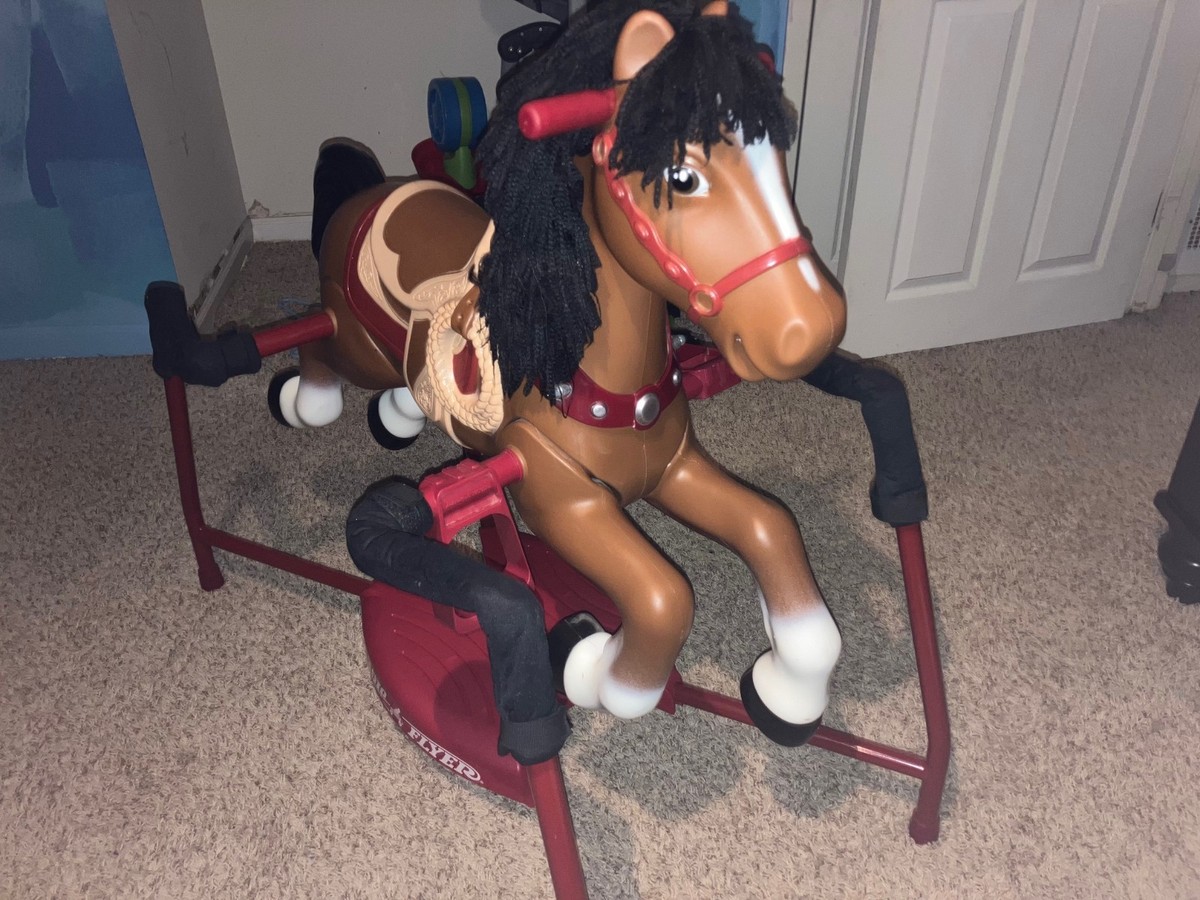 Radio*Flyer Blaze Interactive Riding Horse, Brown Ride-On Pony for Kids 2-6  Year
