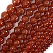 AA Red Carnelian Round Beads Gemstone 15" Strand 4mm 6mm 8mm 10mm 12mm