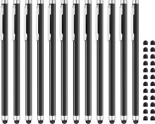 Stylus Pens for Touch Screens 12 Pack Linfanc Pen Matte Black 12