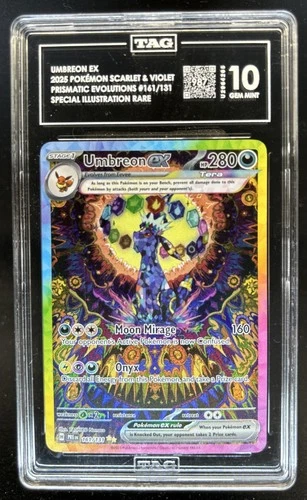 2025 Pokemon Prismatic Umbreon ex Special Illustration Rare #161/131 TAG 10