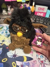 Furby Black Brown With Grey Eyes 1st Gen - for parts or repair only