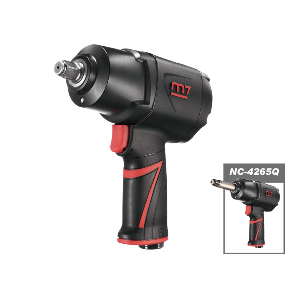 M7 1/2" Drive 1200Ft Twin Hammer Type Pistol Grip Air Impact Wrench (NC-4255Q)
