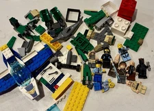 Lego Lot Misc Parts & 10 Minifigs - Star Wars, Darth Maul, Ki Adi Mundi, Police