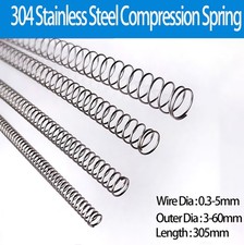 Molla a compressione in acciaio inox lunghezza 305 mm 0,3 - 5 mm molle a pressione/bobina
