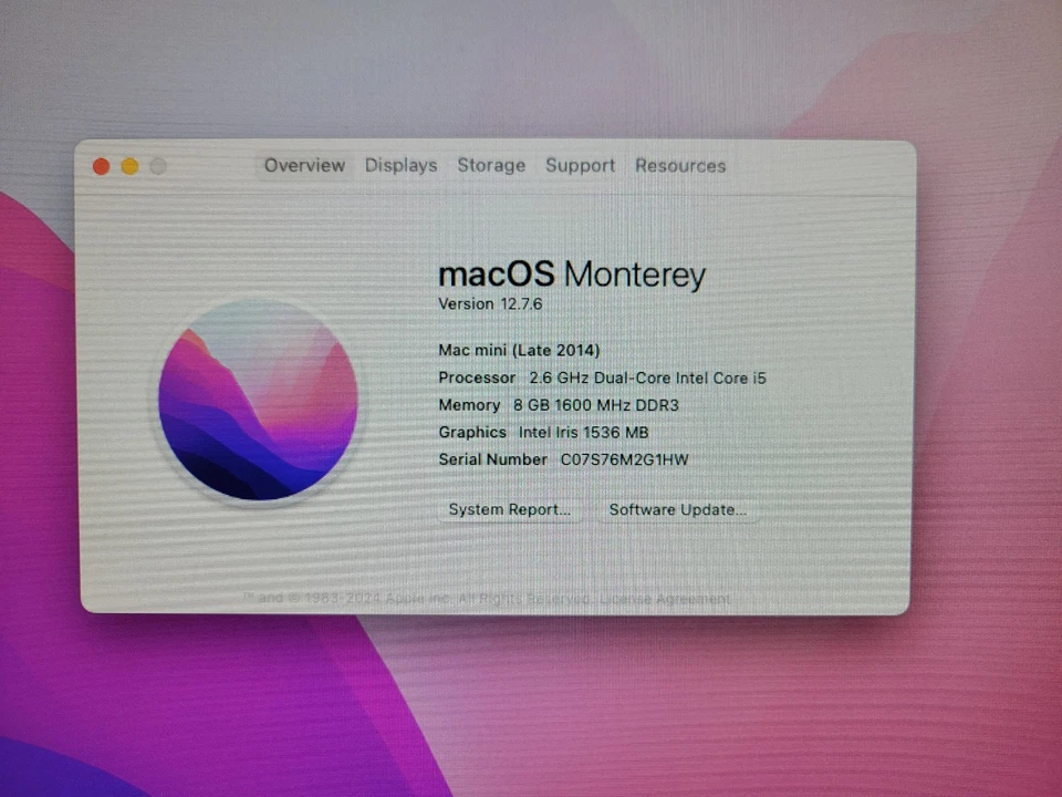 MAC MINI DESKTOP I5 2.6GHZ 512GB SSD WIFI BLUETOOTH MONTEREY FREE MAGIC KEYBOARD - Image 3 of 4