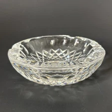 Waterford Cut Crystal Ashtray Round Cigarette Cigar 6 3/4" Vintage
