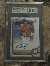 2022 Bowman Chrome 1st Edition Prospect Auto Enmanuel Valdez-SGC 10 - Pirates🔥