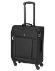 Esmara Koffer Trolley Handgepäck Reisekoffer 38L 4 Rollen Softcase Schwarz