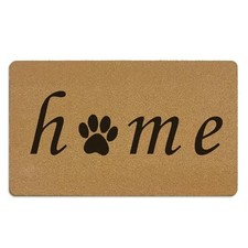 Dog Paws Home Welcome Coir Door Mat, Dog Lover Mom Dad Gifts Welcome Mats for