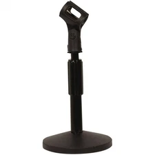 2 LOT ChromaCast Desk Microphone Stand Weighted Iron Base With Holder  LOT OF 2