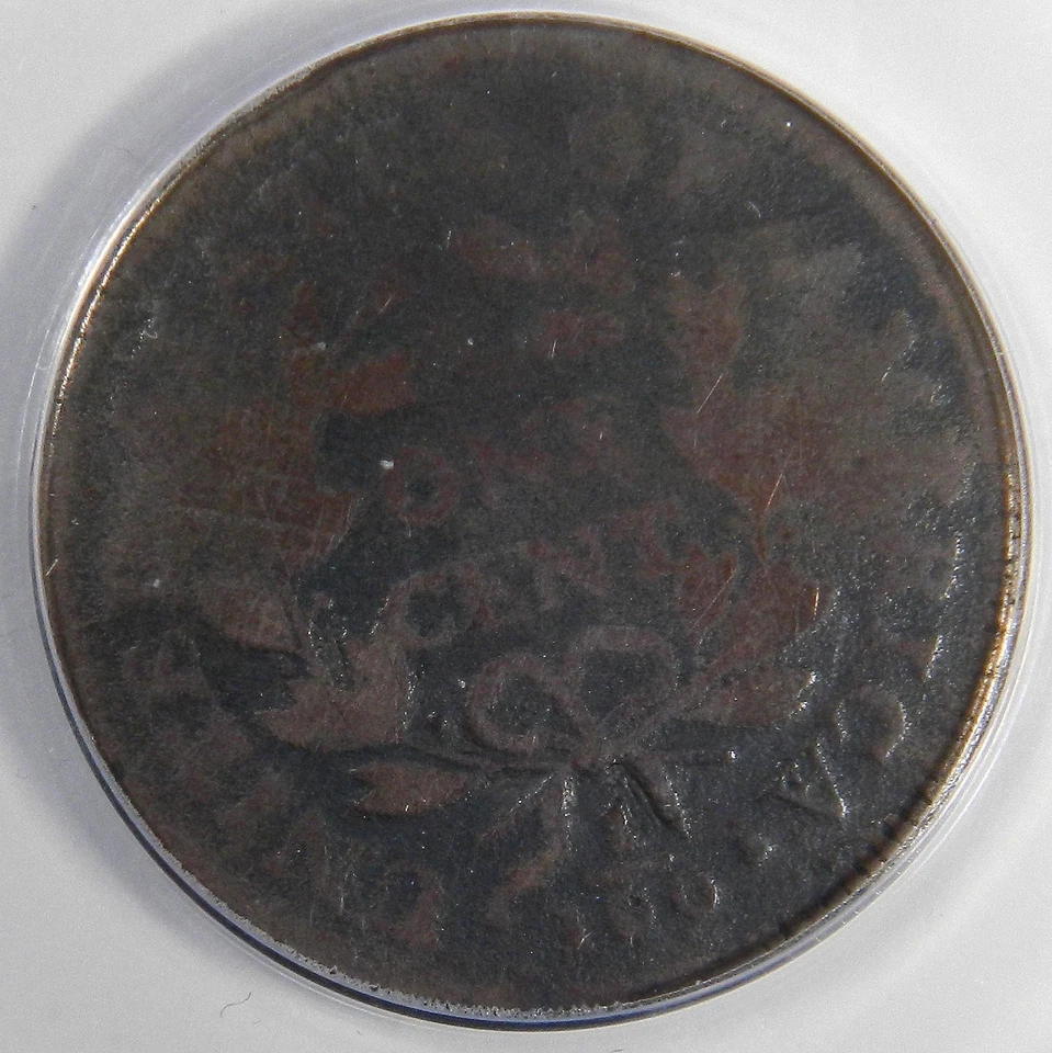 1798/7 DRAPED BUST LARGE CENT ~ ANACS G4 ~ STYLE 1 HAIR S-151 ~ BOLD OVER DATE! - Image 3 of 4