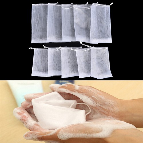 5Pcs Soap Blister Mesh Double-layer Soap Net Foaming Net Easy Bubble Mesh Bag-jz - Picture 2 of 14