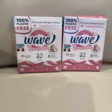 2 Pack ~ Wave Laundry Detergent Sheets (64 Washes) For Babies