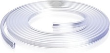 Clear U-Shape Door Edge Guards, 16Ft Chrome PVC Trim Moldin Color: Transparent
