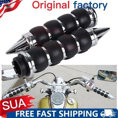 Motorcycle 1'' Inch Spike Hand Grips Handlebar For Harley Bobber Chopper Cruiser