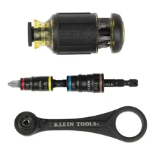 Klein Flip Socket, Mini Ratchet & Multi Bit Driver 3pc Set