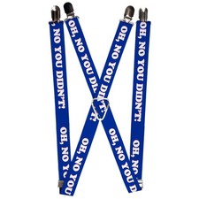  Suspenders - 1.0  - Oh, No You Didn T  Navy/Purple/White ACC NEW