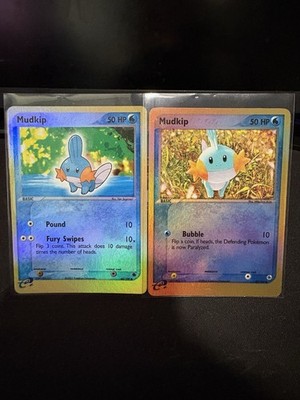 Pokemon Reverse Holo Mudkip - EX Ruby and Sapphire   59/109 & 60/109   NM/LP+