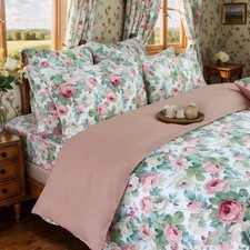 Duvet Cover Set Queen Pink Rose Floral Bedding French Country Peony Flower Quilt