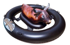 Inflatabull Inflatable Ride On Rodeo Bull Pool Toy Float Ages 9+ New W/ Box Wear