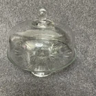 Vintage Anchor Hocking "Canfield" Clear Glass Pedestal Cake Stand W/Dome Lid