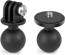 2pcs 1''/25mm Ball Head Mount 1/4"-20 Threaded Stud Tripod Adapter for Gopro ...