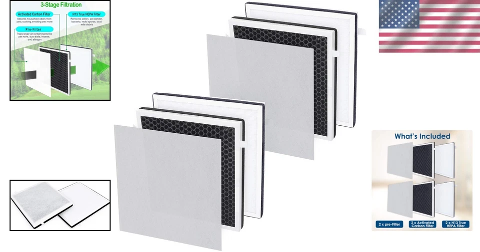 2-Pack Replacement Filters for InvisiClean Air Purifiers - Image 2 of 4