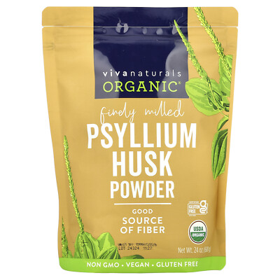 Organic Psyllium Husk Powder, 24 oz (680 g)