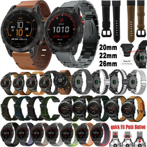 Quick Fit Watch Band For Garmin Fenix 7 7X Solar 6 6X 5 5X 3 3HR Strap Bracelet - Picture 1 of 123