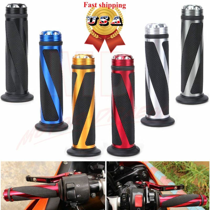 CXEPI Embouts De Guidon Moto/Vélo 22mm (7/8') - Aluminium Anodisé Orange - Protection Et Style