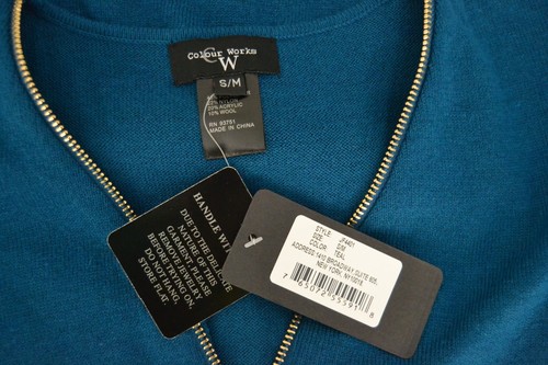 Poncho con cremallera para mujer Colour Works talla S/M nuevo con etiquetas - Imagen 7 de 14