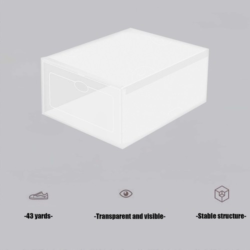 Shoe Box Organizer Transparent Plastic Closet & Home Storage Shoe Rack Drawer - Picture 6 of 11