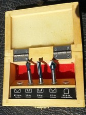 3 Champion Router Bits - 3/8" dovetail, 1/4" Straight, 1/2" V-Groove - 1/4" Shaf