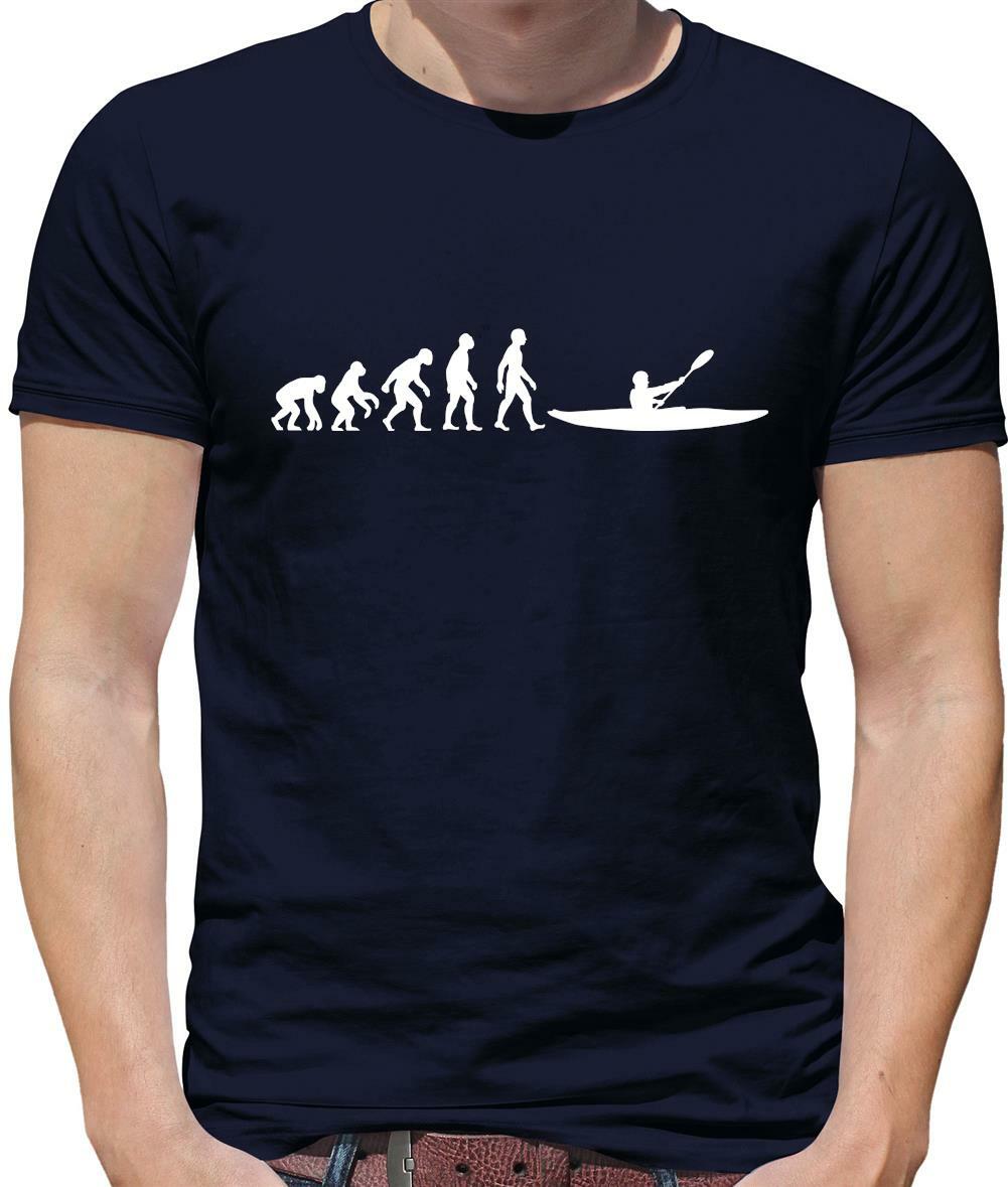 T shirt uomo Evolution Of Man Kayak canoa kayak canottaggio canoa fila
