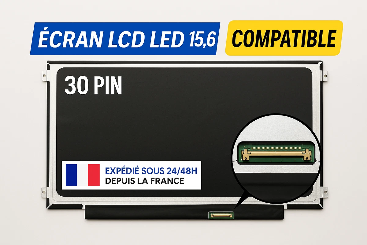 Dalle LCD Innolux 15.6" Pour PC Portable - Résolution 1366x768 - Mat - Pour Pièces