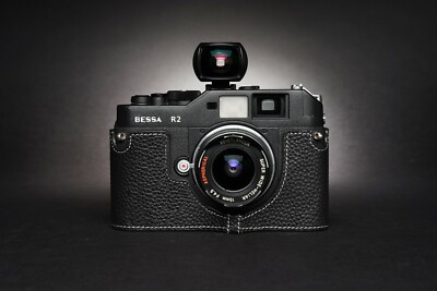 Real Leather Half Camera Case Bag Cover for Bessa R2 R2M R3M R4M Rollei 35RF