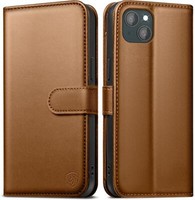 SchutzhüLle Rfid Blocker Standfunktion Iphone 13 LederhüLle Braun