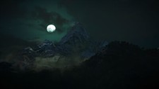 Landscape dark moon mountains sky nature night Custom Gaming Mat Desk