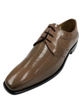 LIBERTYZENO Manmade Leather Faded Brown Color Formal Oxford Dress Shoes