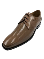 LIBERTYZENO Mens Genuine  Leather Faded Brown color Formal Oxford Dress Shoes