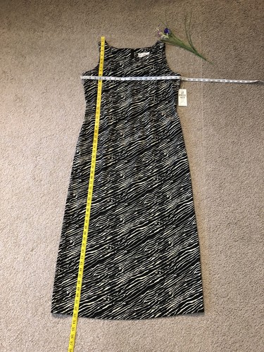 Studio I Zebra Sheath Dress Sz 12 New with Tags Summer Long Casual Animal Print - Picture 7 of 12