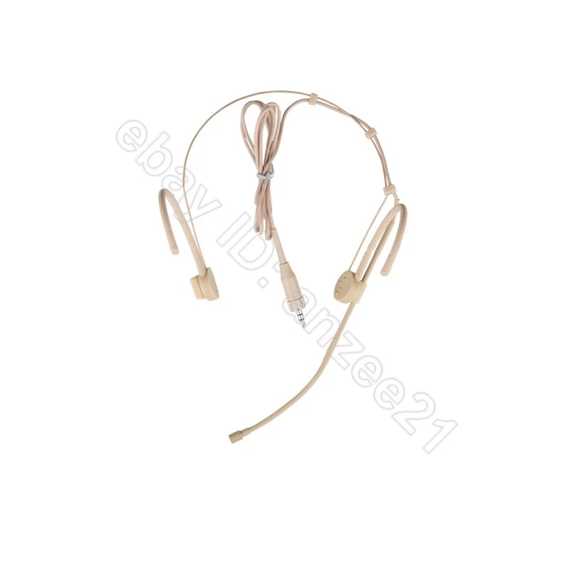 Foldable Ear Headset Microphone for Audio-Technica Hirose 4Pin Connector Beige - Image 2 of 4
