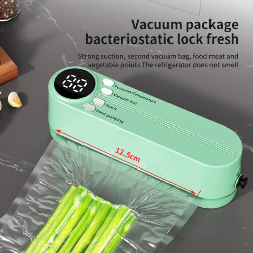 Mini máquina de sellado al vacío portátil inalámbrica totalmente automática sellador doméstico - Imagen 2 de 8